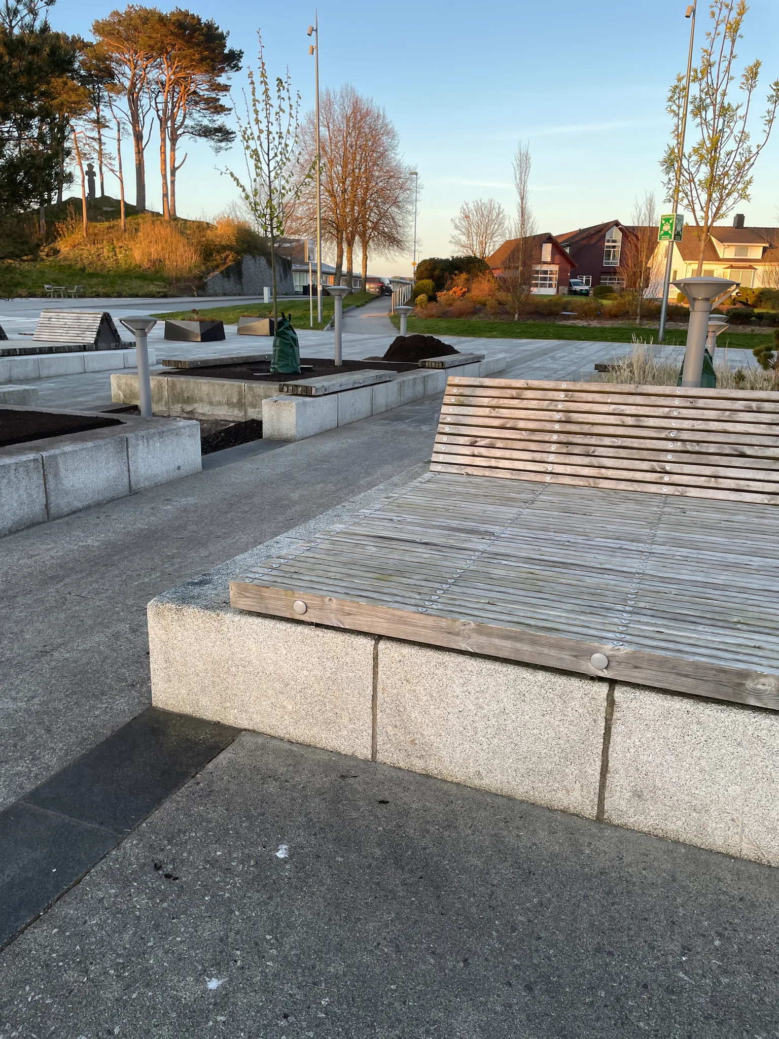 Bench: a couple of benches by the townhall